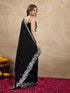 Vasthrlay Embroidery Siroski Unstitch Black Ethnic Wear
