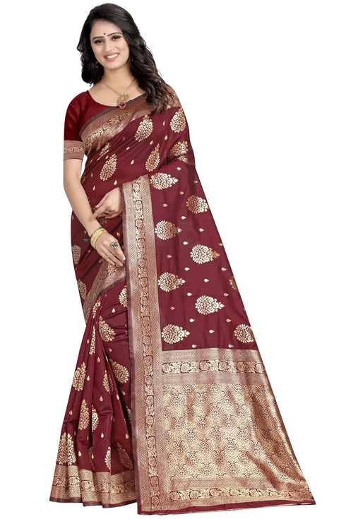Vsathrlay Purple Kanchipuram Ethnic Wear