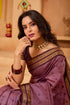 Vasthrlay Orange Jacquard Unstitched Saree