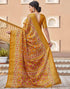 Vasthrlay Printed Traditional Patola Inspired Navyblue