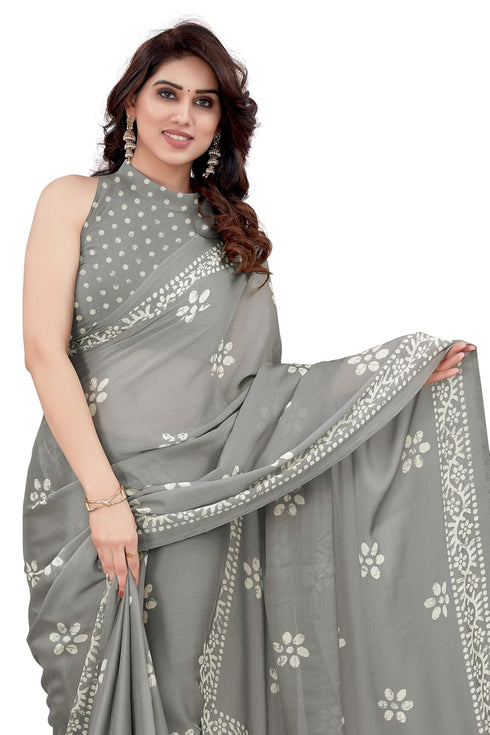 Vasthrlay Fashion Chiffon Printed Parrot Ethnic Wear