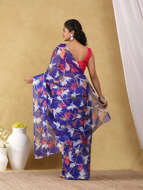 Vasthrlay Chiffon Floral Saree