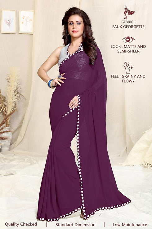 Vasthrlay Sourbh Georgette Plastic Turquoise Ethnic Wear