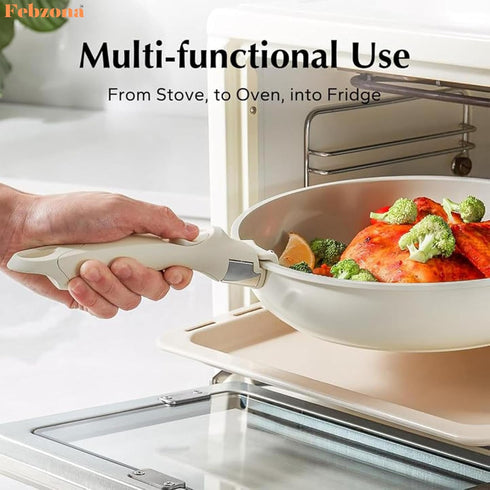 Febzona Universal Detachable Pot Handle | Clip-On Holder for Hot Cookware