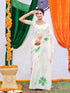 Vasthrlay Tricolor Printed White1 White Saree
