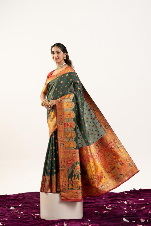 Vasthrlay Pashmina Kashmiri Darkgreen