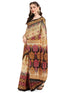 Vasthrlay Black Printed Unstitched Saree