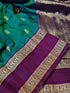 Vasthrlay Kanjivaram Floral Design Contrast Seagreen