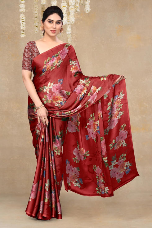 Vasthrlay Fashion Chiffon Printed Dusty Ethnic Wear