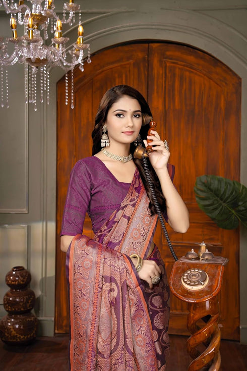 Vsathrlay Kanjivaram Banarasi Festival Wedding Ethnic Wear