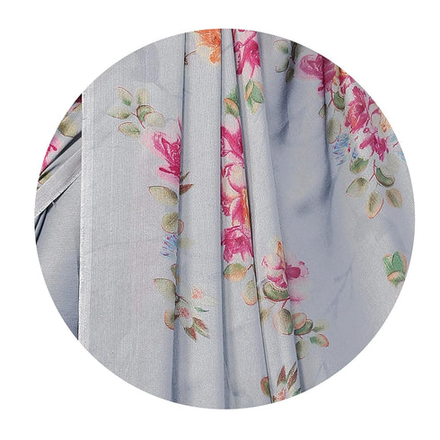 Vasthrlay Fashion Chiffon Printed Dusty Ethnic Wear