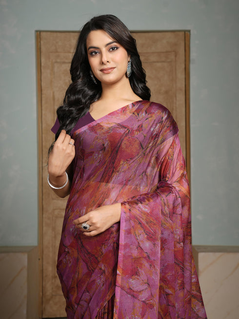 Vasthrlay Chiffon Floral Saree