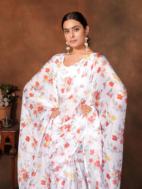 Vasthrlay Chiffon Floral Saree