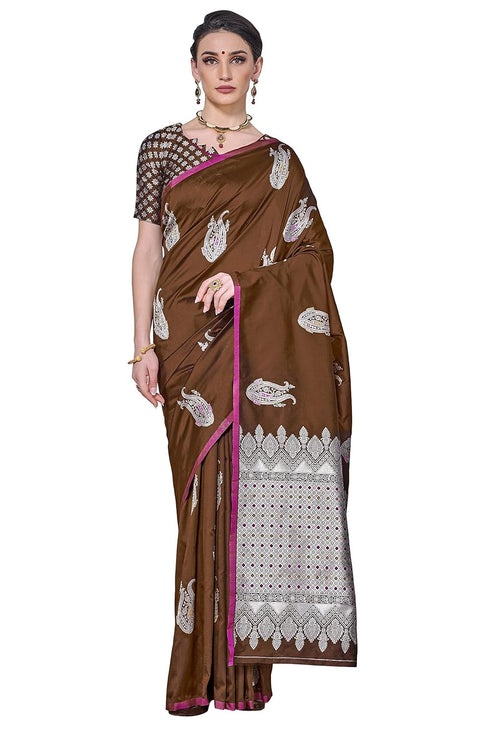 Vasthrlay Banarasi Gs Orange Ethnic Wear