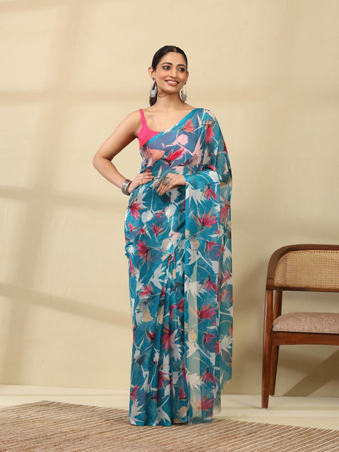 Vasthrlay Chiffon Floral Saree