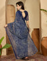 Vasthrlay Georgette Embroidery Unstitched Yellow Saree