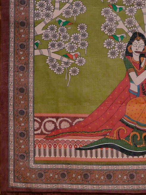 Vasthrlay Printed Violet Saree