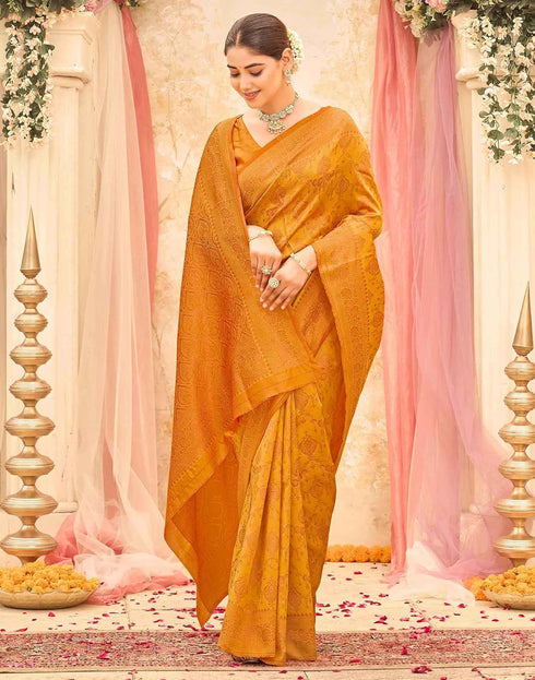 Vasthrlay Womens Weaving Unstitched Dark Green Saree