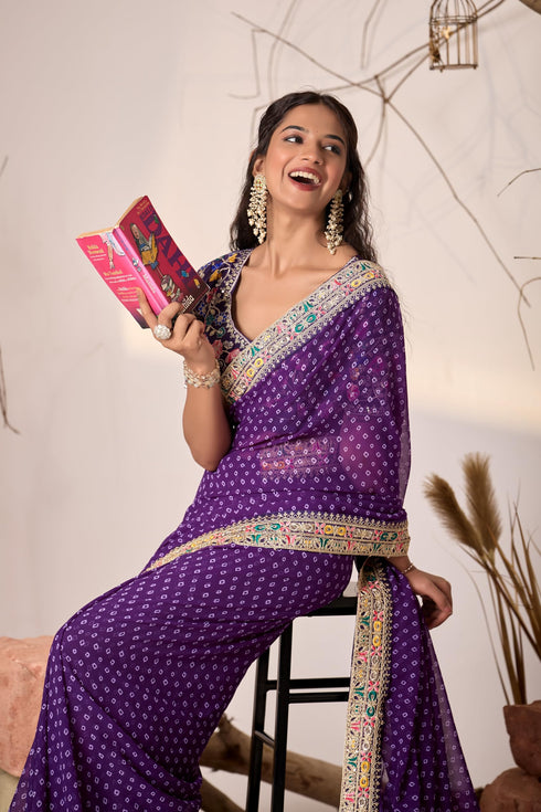 Vasthrlay Embroidery Unstitched Saree