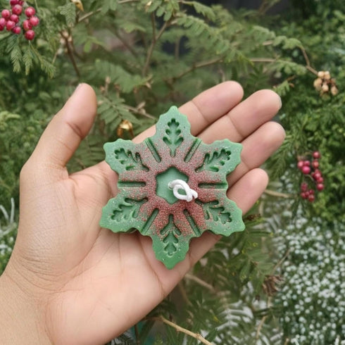 Christmas Snowflake Candle