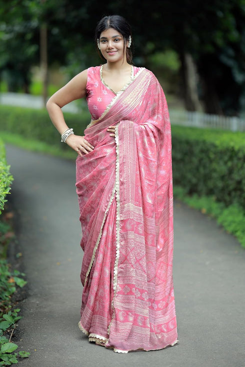 Vasthrlay Fashion Chiffon Paisley Printed Ethnic Wear