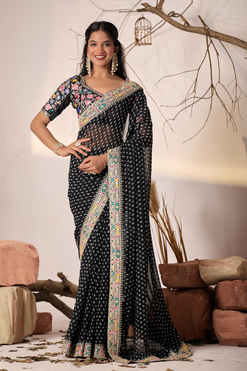 Vasthrlay Embroidery Unstitched Saree