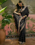 Vasthrlay Scalloped Embroidery Unstitched Lime Green Saree