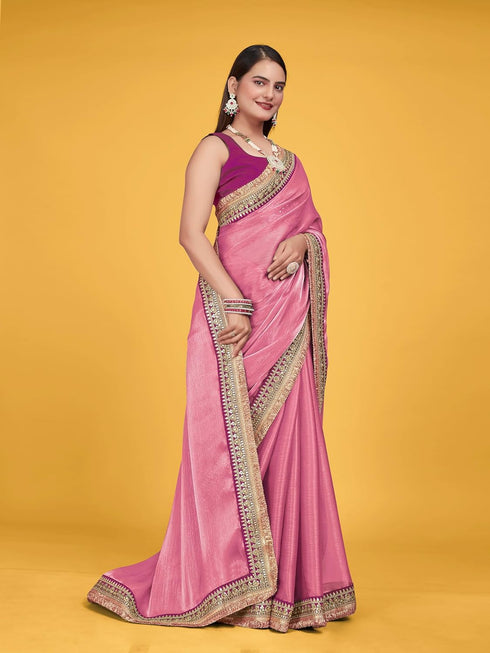 Vasthrlay Trendy Organza Saree Blouse
