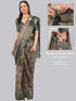 Vasthrlay Rust Striped | Floral | Solid Print Design Linen Saree
