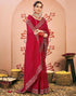 Vasthrlay Bandhani Embroidery Unstitched Rama Green Saree