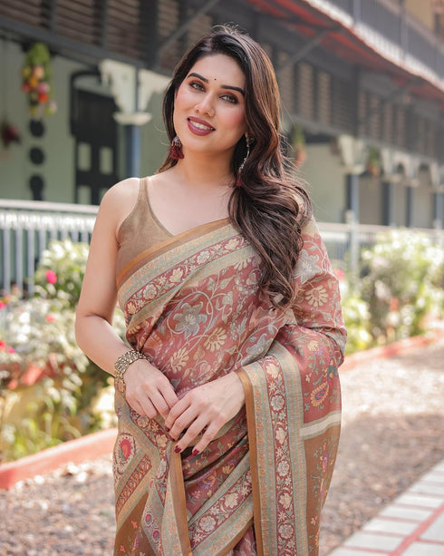Vasthrlay Turquoise Embroidery Traditional Saree
