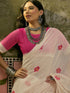 Vasthrlay Printed Off White Off White Saree
