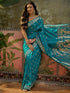 Vasthrlay Banarasi Jacquard Unstitched Navy Blue Saree