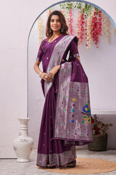 Vasthrlay Paithani Kanjivaram Lightpink