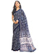 Vasthrlay Chanderi Bandhani Unstitched White Saree
