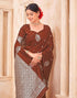 Vasthrlay Kanjivaram Jacquard Unstitched Mustard Saree