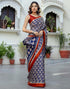 Vasthrlay Womens Printed Unstitched Maroon Saree