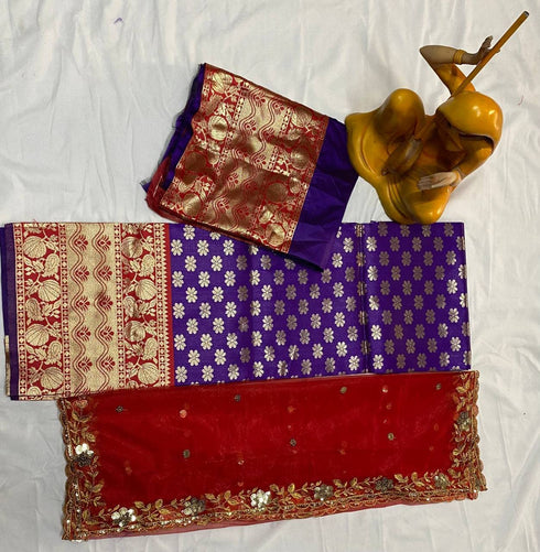 Vasthrlay Traditional Kanjivaram Kanchipuram Weaving Stitched