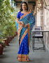 Vasthrlay Bandhani Embroidery Unstitched Pink Saree
