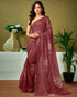 Vasthrlay Chanderi Printed Unstitched Blue Saree
