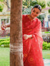 Vasthrlay Bandhani Printed Unstitched Peach Saree