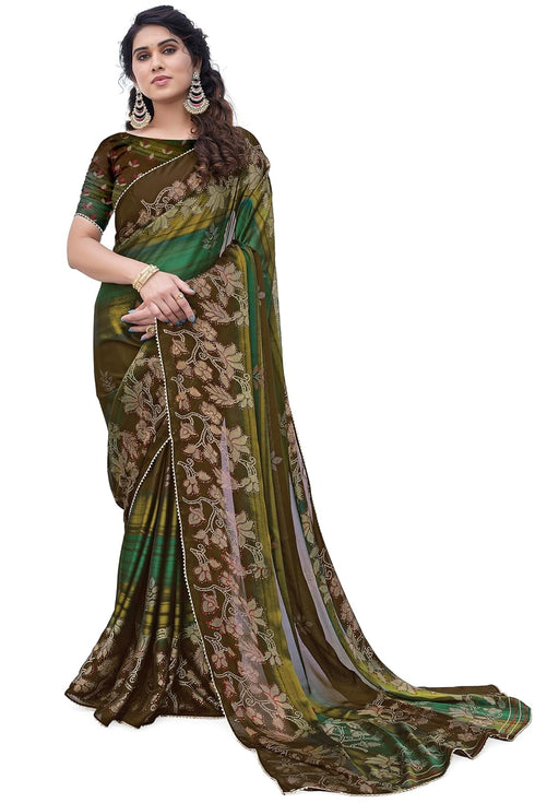 Vasthrlay Fashion Chiffon Georgette Printed Ethnic Wear