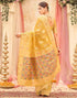 Vasthrlay Special Weaving Unstitched White Saree
