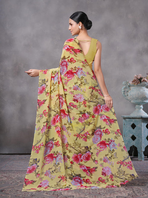Vasthrlay Georgette Floral Saree