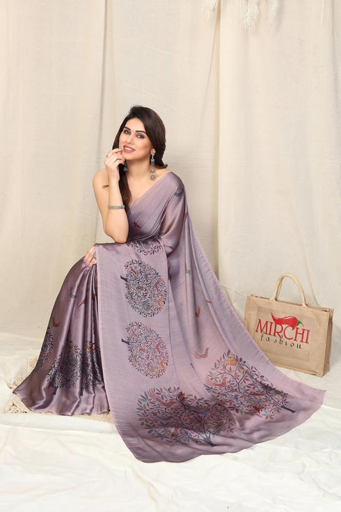 Vasthrlay Fashion Chiffon Printed Dusty Ethnic Wear