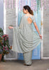 Vasthrlay Siroski Unstitch Grey Ethnic Wear
