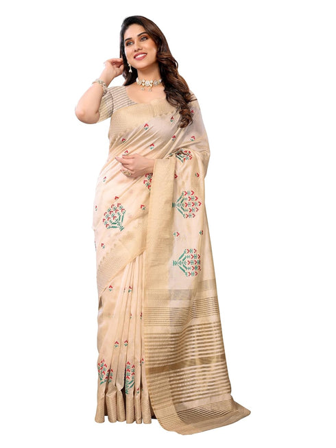 VasthrlayBoarder Embroidered Unstitched Gold Free Ethnic Wear