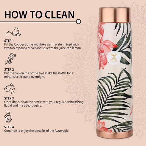 Copper Bottles for with Leak Proof Lid 950 ML