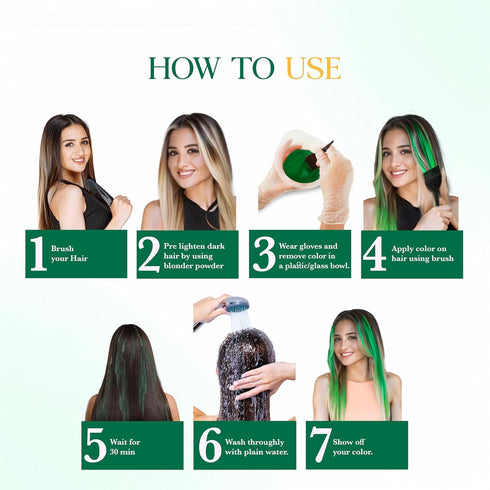 Semi Permanent Hair Color for Women & Men (#41 Crazy Green)