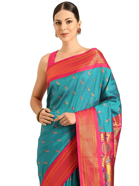 Vasthrlay Paithani Purple Saree